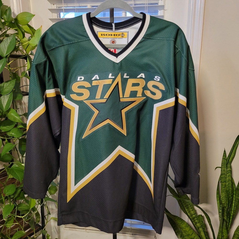 Vintage Dallas Stars KOHO NHL Hockey Jersey Green Black Gold Canada S Air Knit